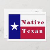 Texan Lone Star Flag Postkarte (Vorne/Hinten)
