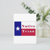 Texan Lone Star Flag Postkarte (Stehend Vorderseite)