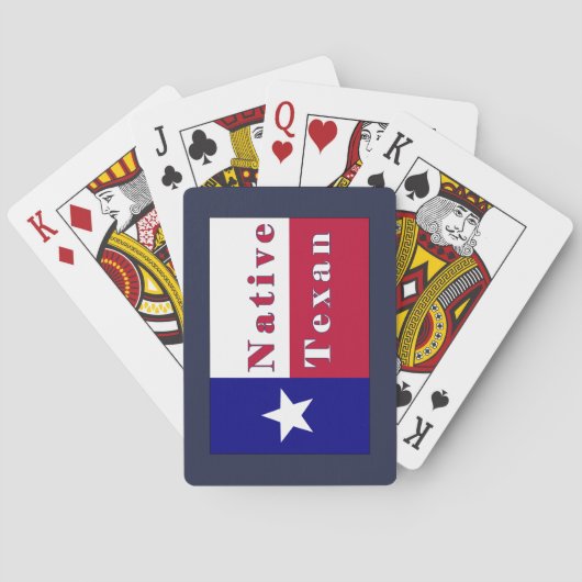 Texan Lone Star Flag Spielkarten (Rückseite)