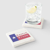 Texan Lone Star Flag Steinuntersetzer (Seitenansicht)