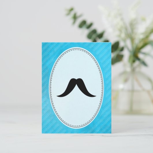 Texan Mustache Postkarte (Stehend Vorderseite)