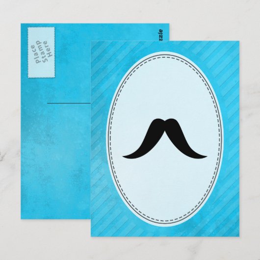 Texan Mustache Postkarte (Vorne/Hinten)