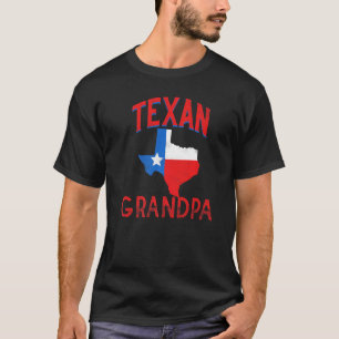 Texan Opa Flag Texas Proud Vintag Granddad Gr T-Shirt