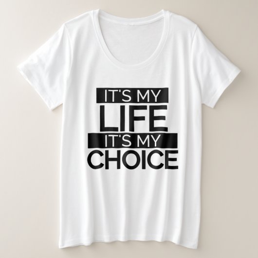 Texan Pro Choice Protest Banner Große Größe T-Shirt (Design vorne)