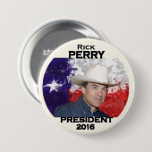 Texan Rick Perry für Präsidenten 2016 Button (Vorne & Hinten)