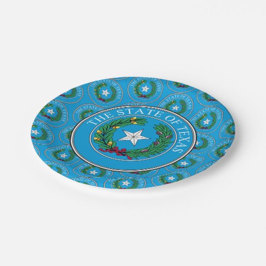 Texan Seal, Texas Pappteller (Schrägansicht)