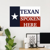 Texan Spoken hier Poster (Heimbüro)