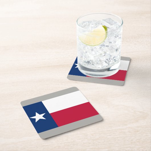 Texan-Staatsflagge der Rechteckiger Pappuntersetzer (Vor Ort)