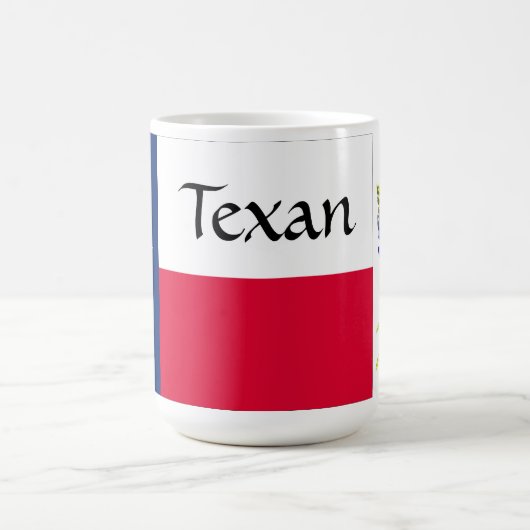 Texan, Texas Flag mit Bluebonnets, Tasse (Mittel)