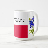 Texan, Texas Flag mit Bluebonnets, Tasse (VorderseiteRechts)