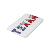 Texan Waving Flag Badematte (Schrägansicht)