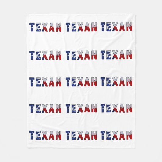 Texan Waving Flag Fleecedecke (Vorderseite)