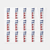 Texan Waving Flag Fleecedecke (Vorderseite (Horizontal))