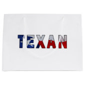 Texan Waving Flag Große Geschenktüte (Vorderseite)