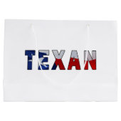 Texan Waving Flag Große Geschenktüte (Rückseite)
