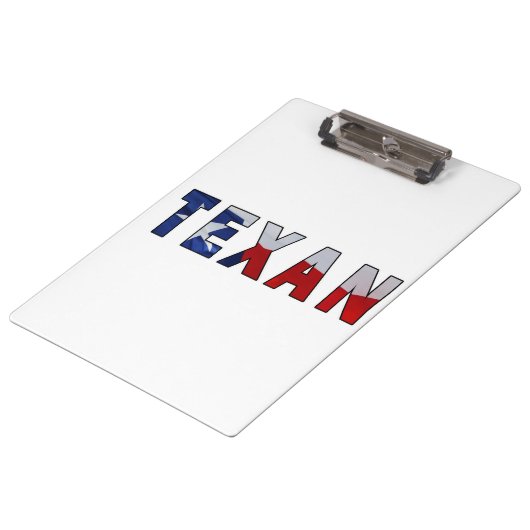 Texan Waving Flag Klemmbrett (Schrägansicht)