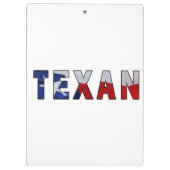 Texan Waving Flag Klemmbrett (Rückseite)