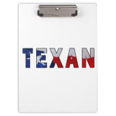 Texan Waving Flag Klemmbrett (Vorderseite)