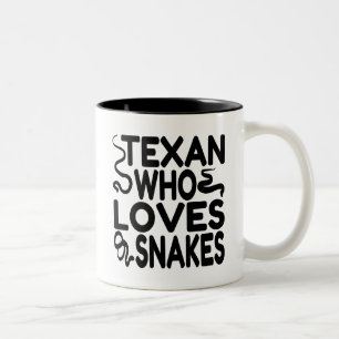 Texan Who Lieben Schlangen Zweifarbige Tasse