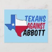 Texaner gegen Greg Abbott Postkarte (Vorderseite)