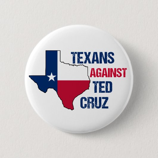 Texaner gegen Ted Cruz 2024 Wahl Button (Vorderseite)