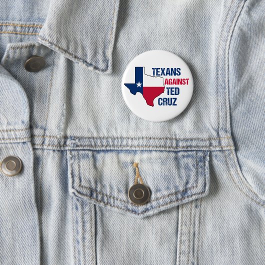 Texaner gegen Ted Cruz 2024 Wahl Button (Beispiel)