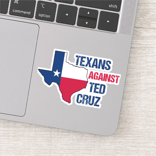 Texaner gegen Ted Cruz Laptop Aufkleber (Detail)