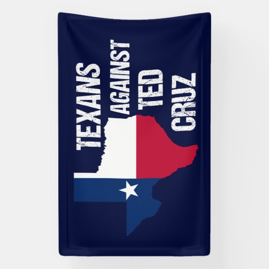 Texaner gegen Ted Cruz Texas Demokrat Banner (Vertikal)