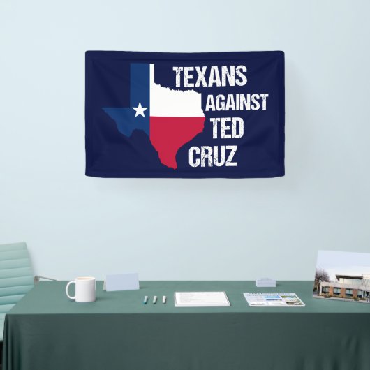 Texaner gegen Ted Cruz Texas Demokrat Banner (Messe)