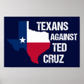 Texaner gegen Ted Cruz Texas Demokrat Poster (Vorne)