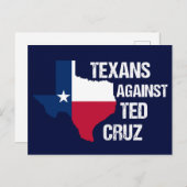 Texaner gegen Ted Cruz Texas Demokrat Postkarte (Vorne/Hinten)