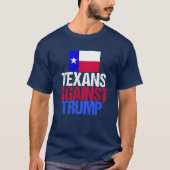 Texaner gegen Trump Blue Texas Demokrat T-Shirt (Vorderseite)