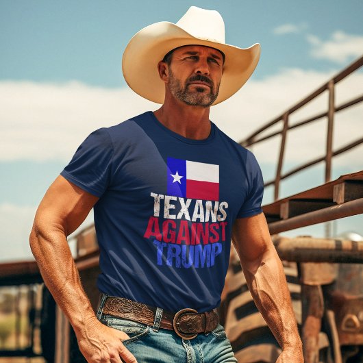 Texaner gegen Trump Blue Texas Demokrat T-Shirt