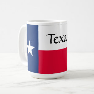 Texaner, Texas-Flagge mit Bluebonnets, Tasse