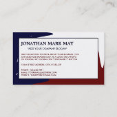 Texanische Abstrakte Flagge, Texas Visitenkarte (Rückseite)