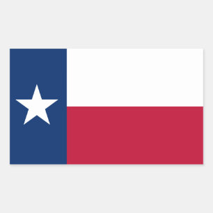 Texanische Flagge, Flagge von Texas Rechteckiger Aufkleber