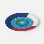 Texanische Flagge & Siegel, Texas Pappteller (Schrägansicht)