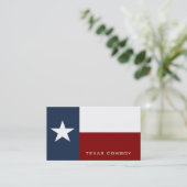 Texanische Flagge, Texas Visitenkarte (Stehend Vorderseite)