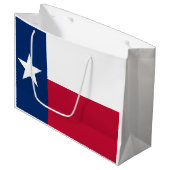 Texanische Staatsflagge (Texas) Große Geschenktüte (Vorderseite Schrägansicht)