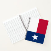 Texanische Staatsflagge (Texas) Notizblock (Innenseite)