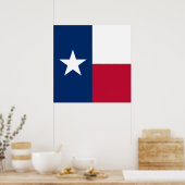 Texanische Staatsflagge (Texas) Poster (Küche)