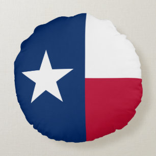 Texanische Staatsflagge (Texas) Rundes Kissen