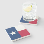 Texanische Staatsflagge (Texas) Steinuntersetzer (Seitenansicht)
