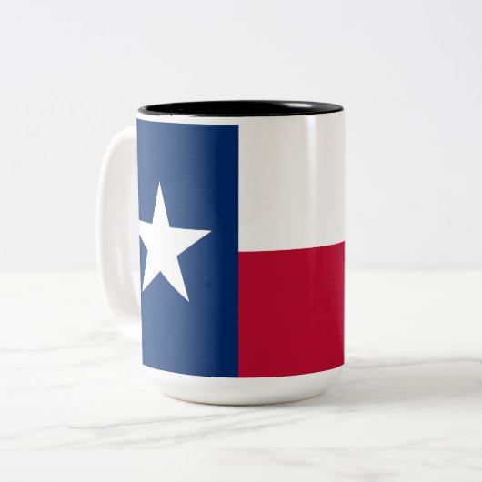 Texanische Staatsflagge (Texas) Zweifarbige Tasse (Vorderseite Links)