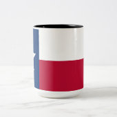 Texanische Staatsflagge (Texas) Zweifarbige Tasse (Mittel)