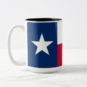 Texanische Staatsflagge (Texas) Zweifarbige Tasse (Links)