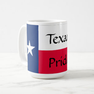 Texanischer Stolz, Texas-Flagge mit Bluebonnets, T Kaffeetasse