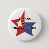 Texans für Obama-Biden Button (Vorderseite)