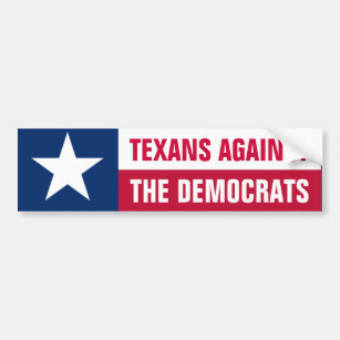 Texans gegen Demokraten Autoaufkleber