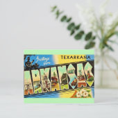 Texarkana Arkansas Retro Postcard Postkarte (Stehend Vorderseite)